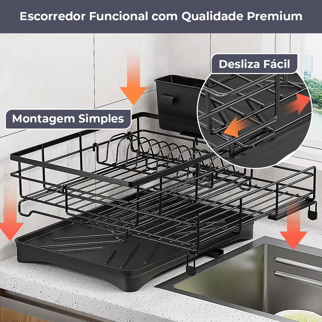 Escorredor de Louça Extensível até 60 cm