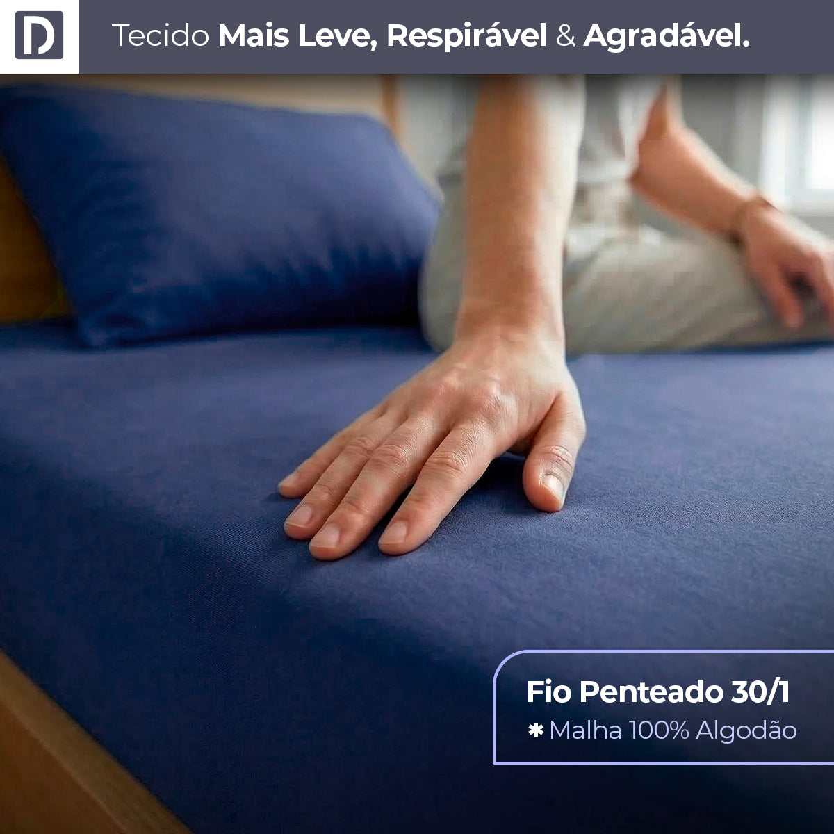 Jogo de Lençol Malha 100% Algodão Extra Macio