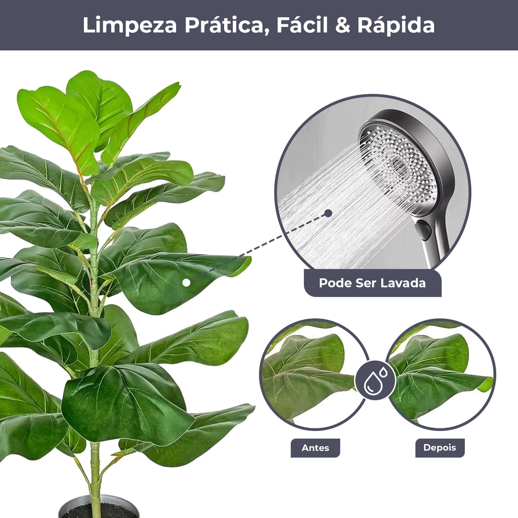 Ficus Lyrata Artificial 70 cm com 25 Folhas