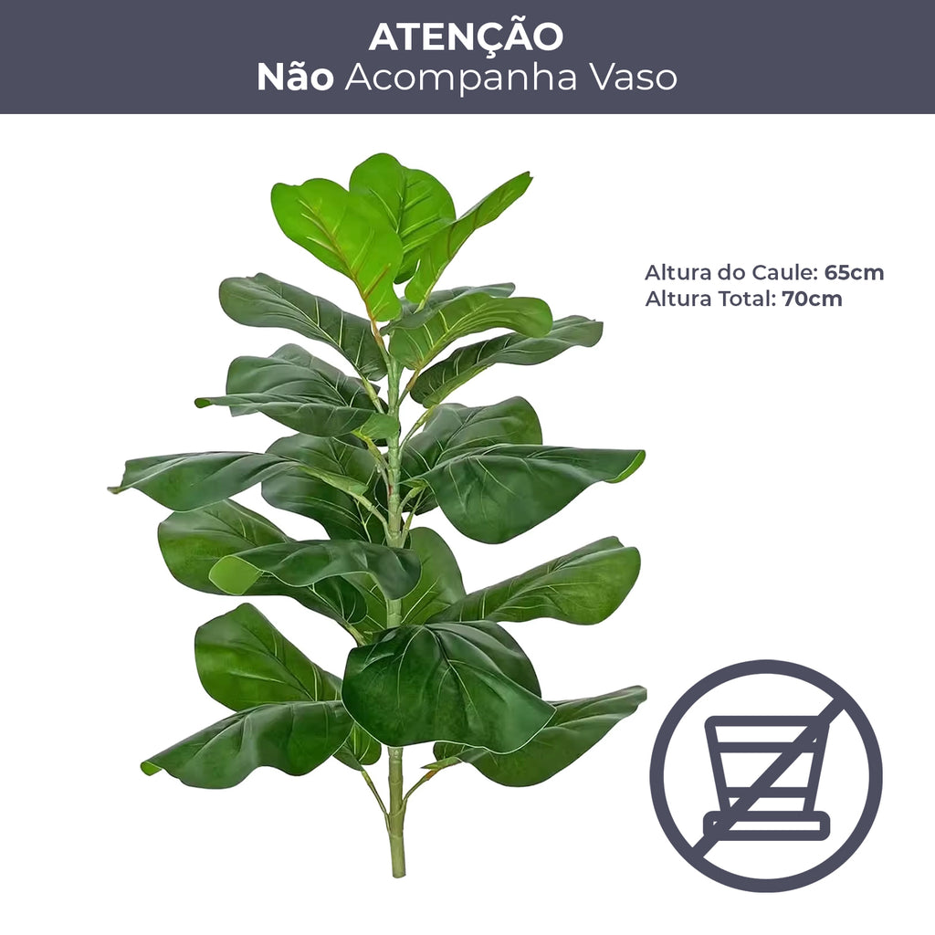 Ficus Lyrata Artificial 70 cm com 25 Folhas