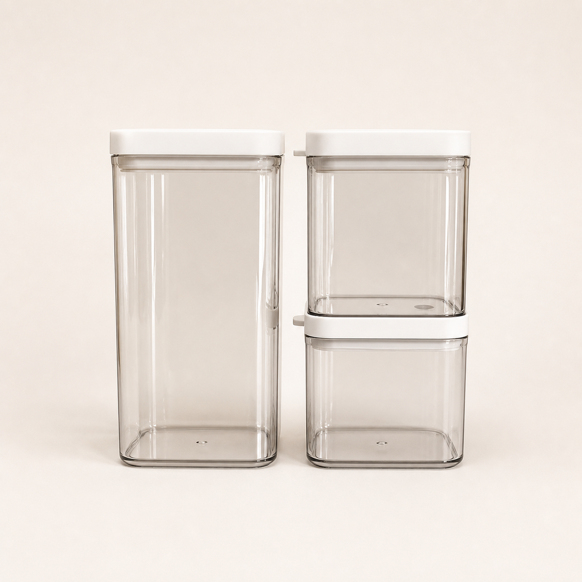 Kit 3 Potes Herméticos a Vácuo para Mantimentos - Potes para Alimentos - Decolab - foto principal