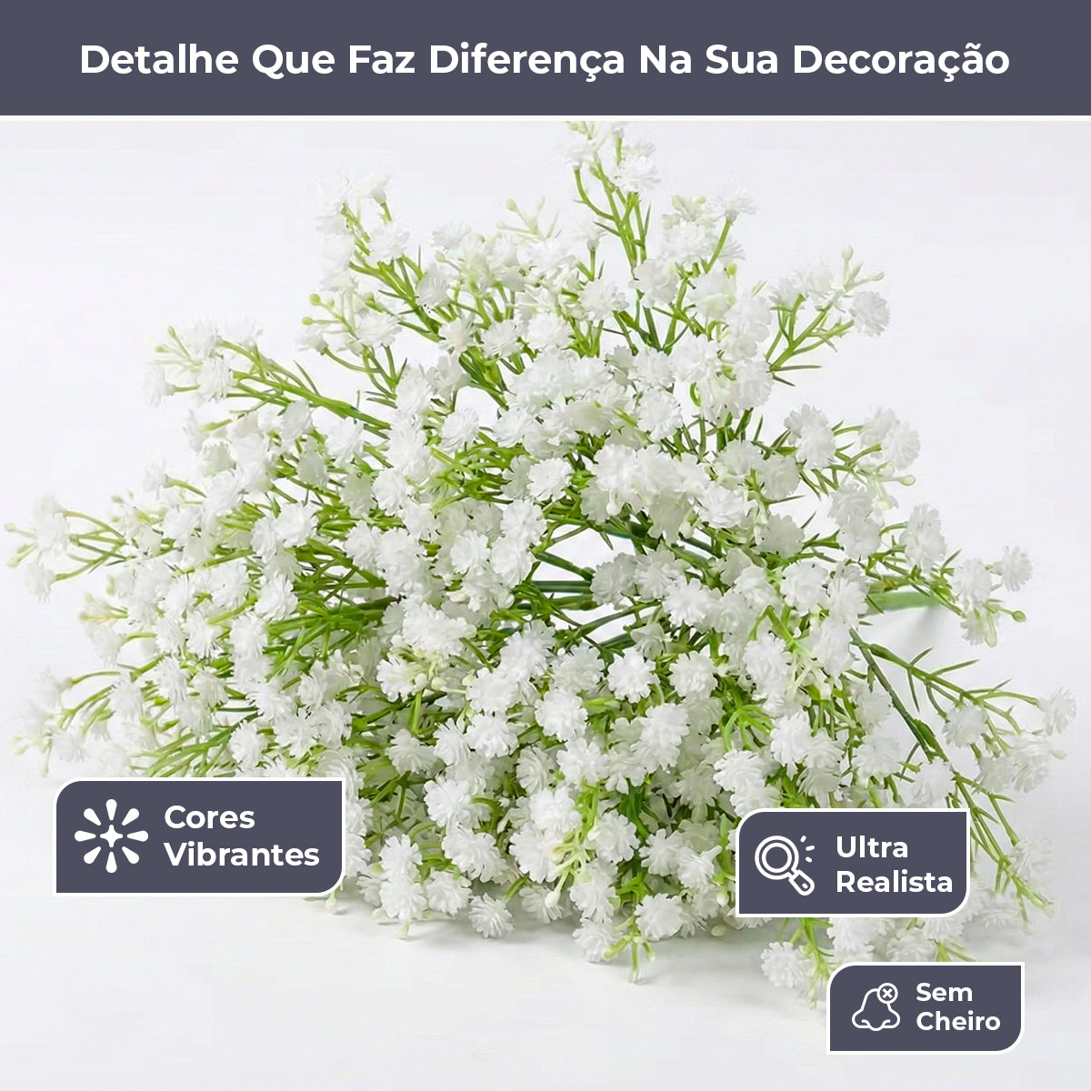 Kit 5 Buquês Artificiais Mosquitinho 28 cm