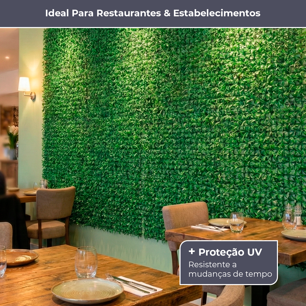 Kit 4 Placas Jardim Vertical Samambaia 60x40 cm - Plantas Artificiais - Decolab - imagem 5