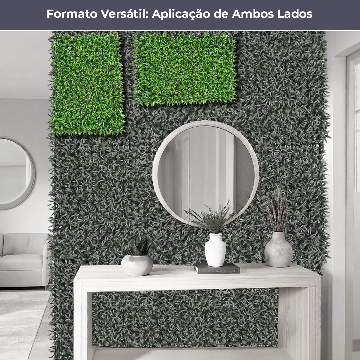 Kit 4 Placas Jardim Vertical Samambaia 60x40 cm - Plantas Artificiais - Decolab - imagem 8