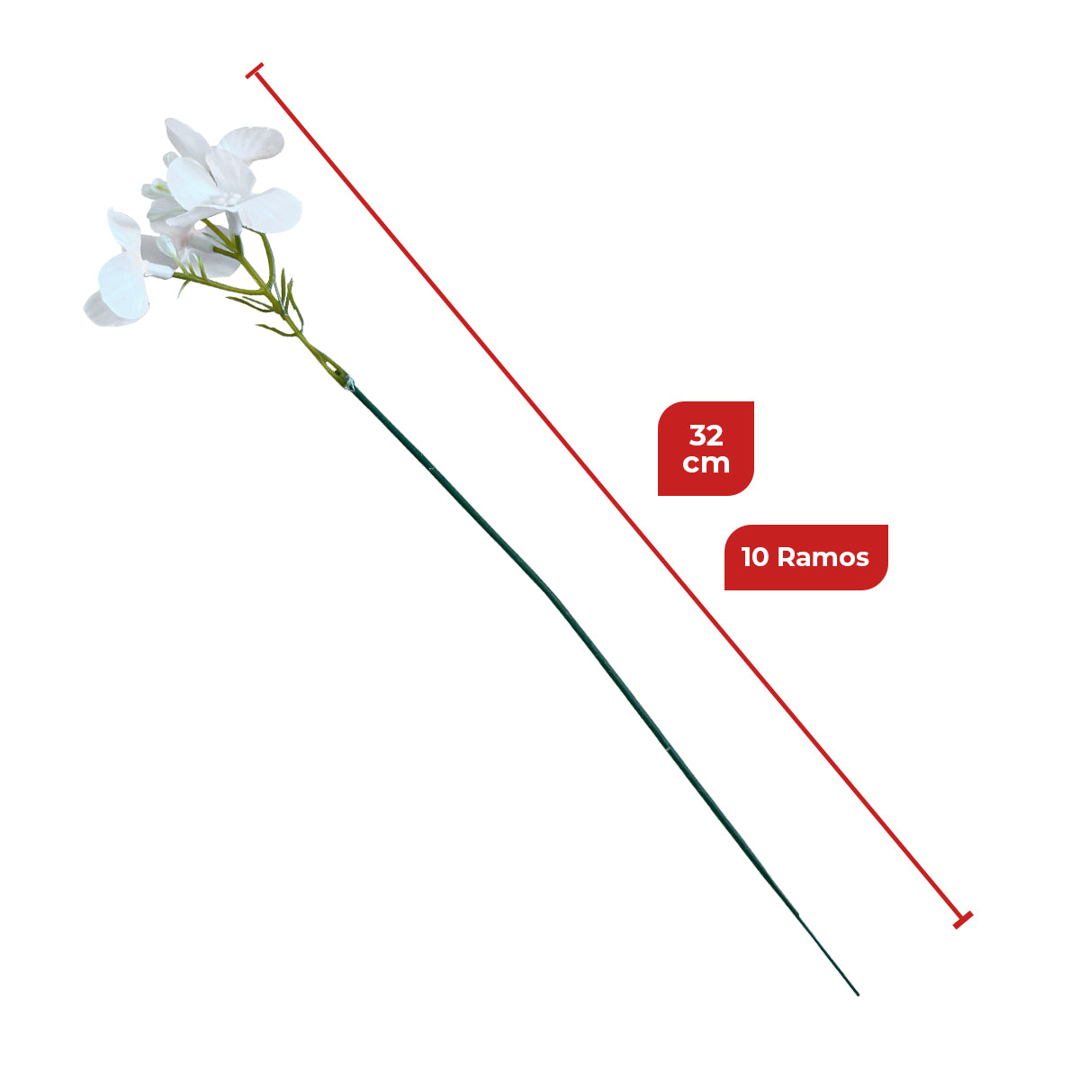 Kit 50 Raminhos de Hortênsia Artificial 32 cm - Flores Artificiais - Decolab - variacao ou acabamento