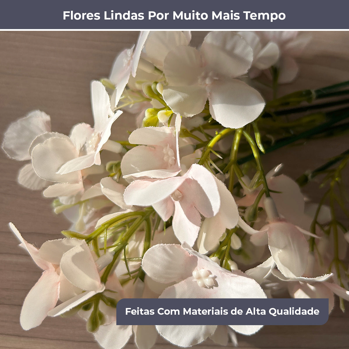 Kit 50 Raminhos de Hortênsia Artificial 32 cm - Flores Artificiais - Decolab - imagem 5