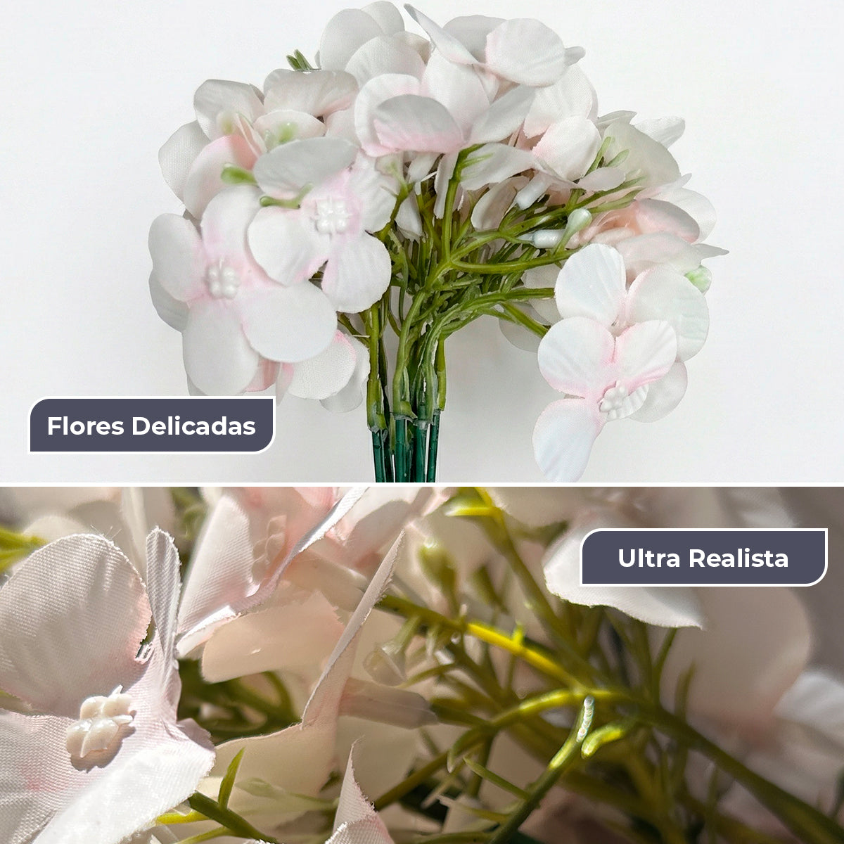 Kit 50 Raminhos de Hortênsia Artificial 32 cm - Flores Artificiais - Decolab - imagem 7