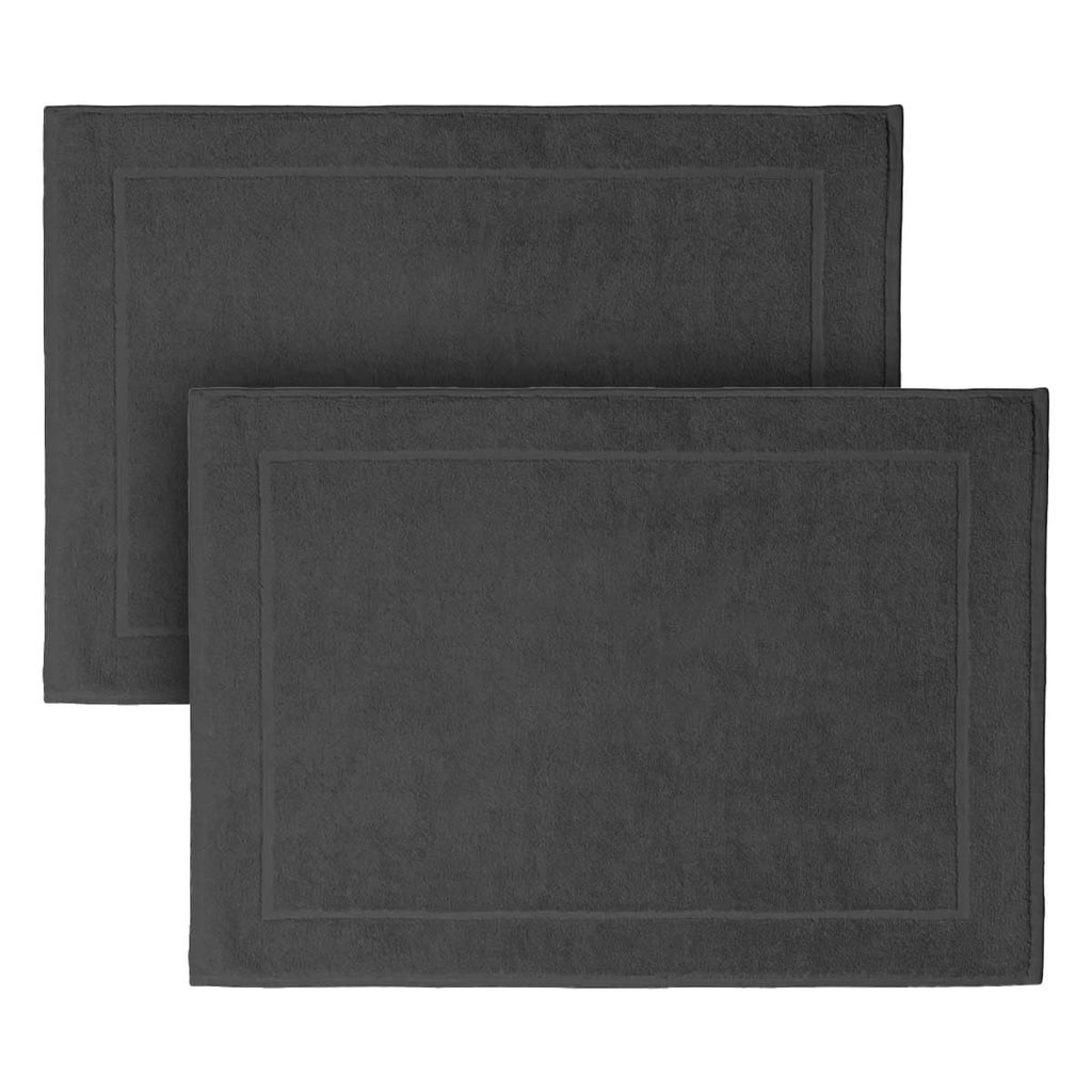 Kit 2 Toalhas de Piso - Cinza-escuro