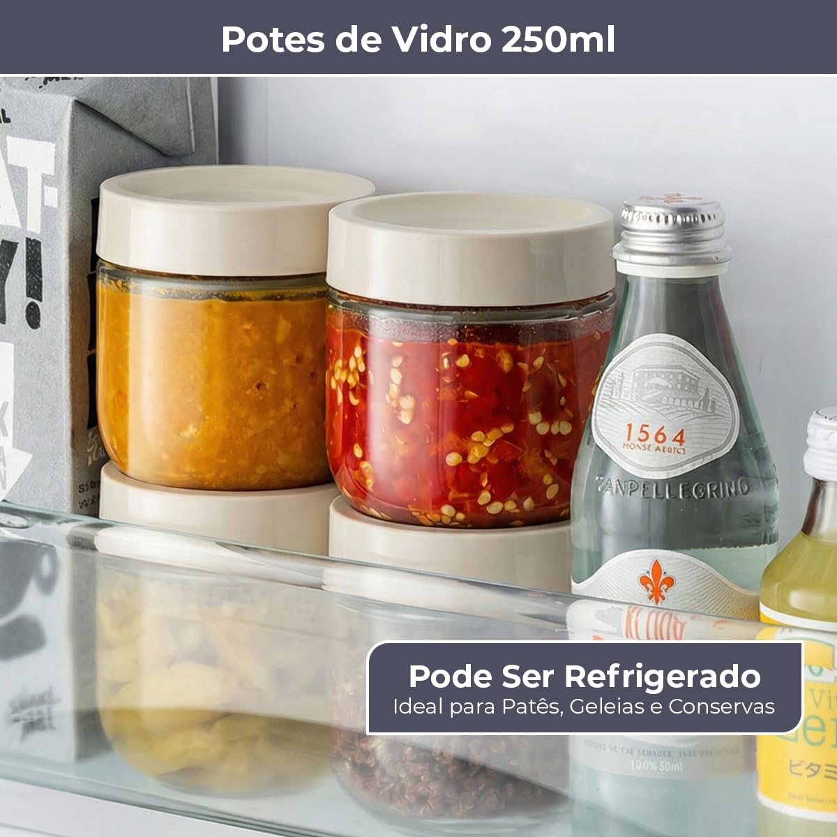 Kit 4 Potes para Tempero