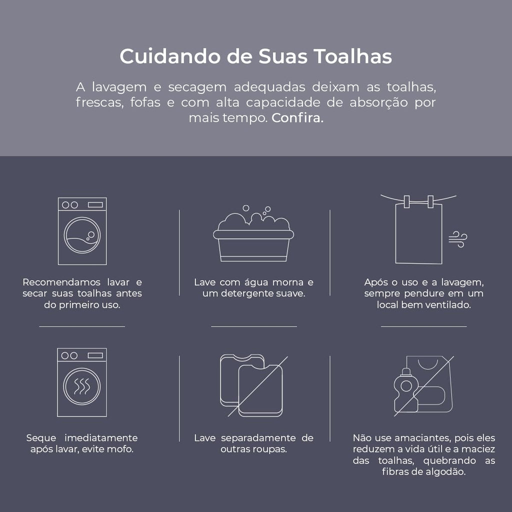 Kit 2 Toalhas de Piso - Cinza-escuro