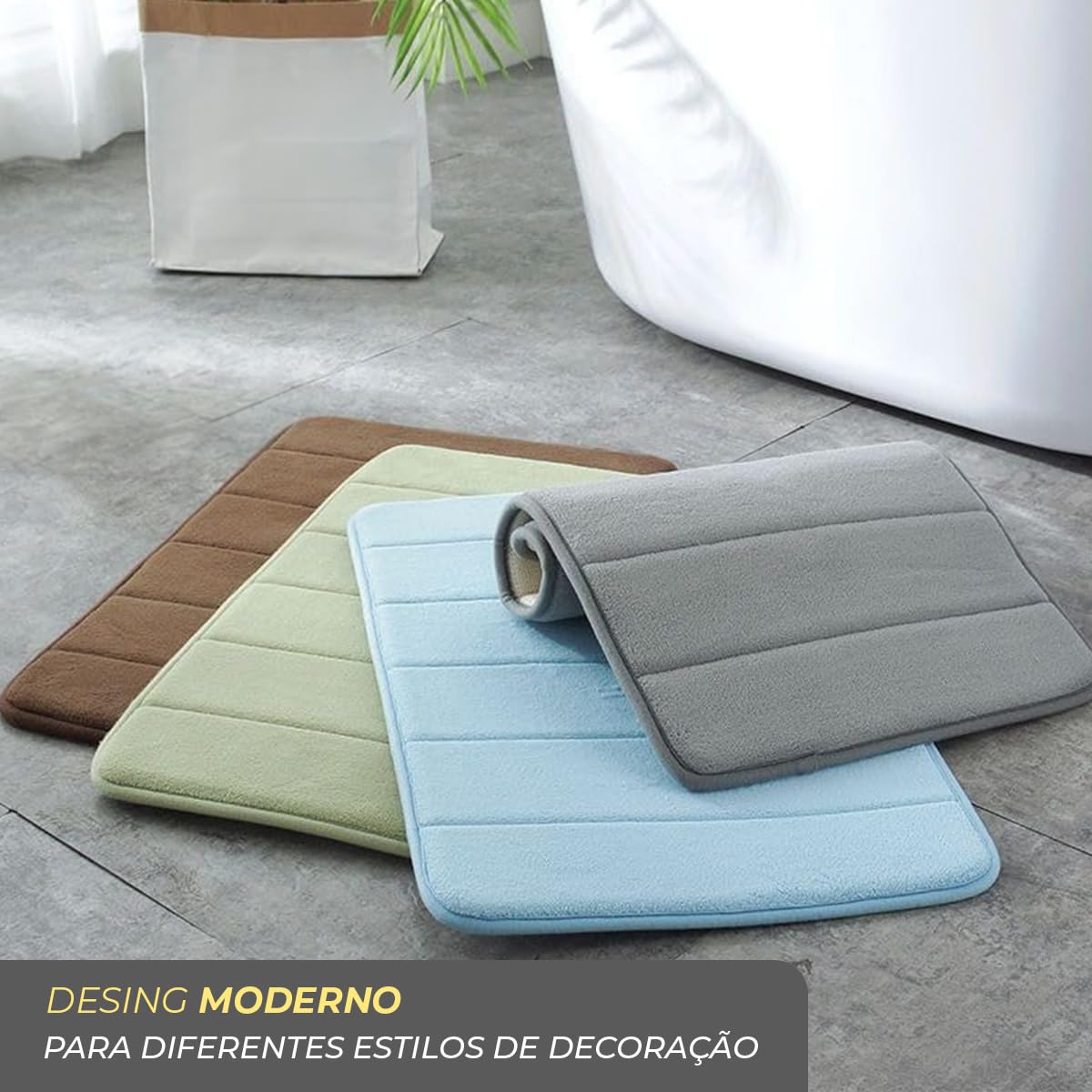 Tapete para Banheiro Super Soft - Cinza