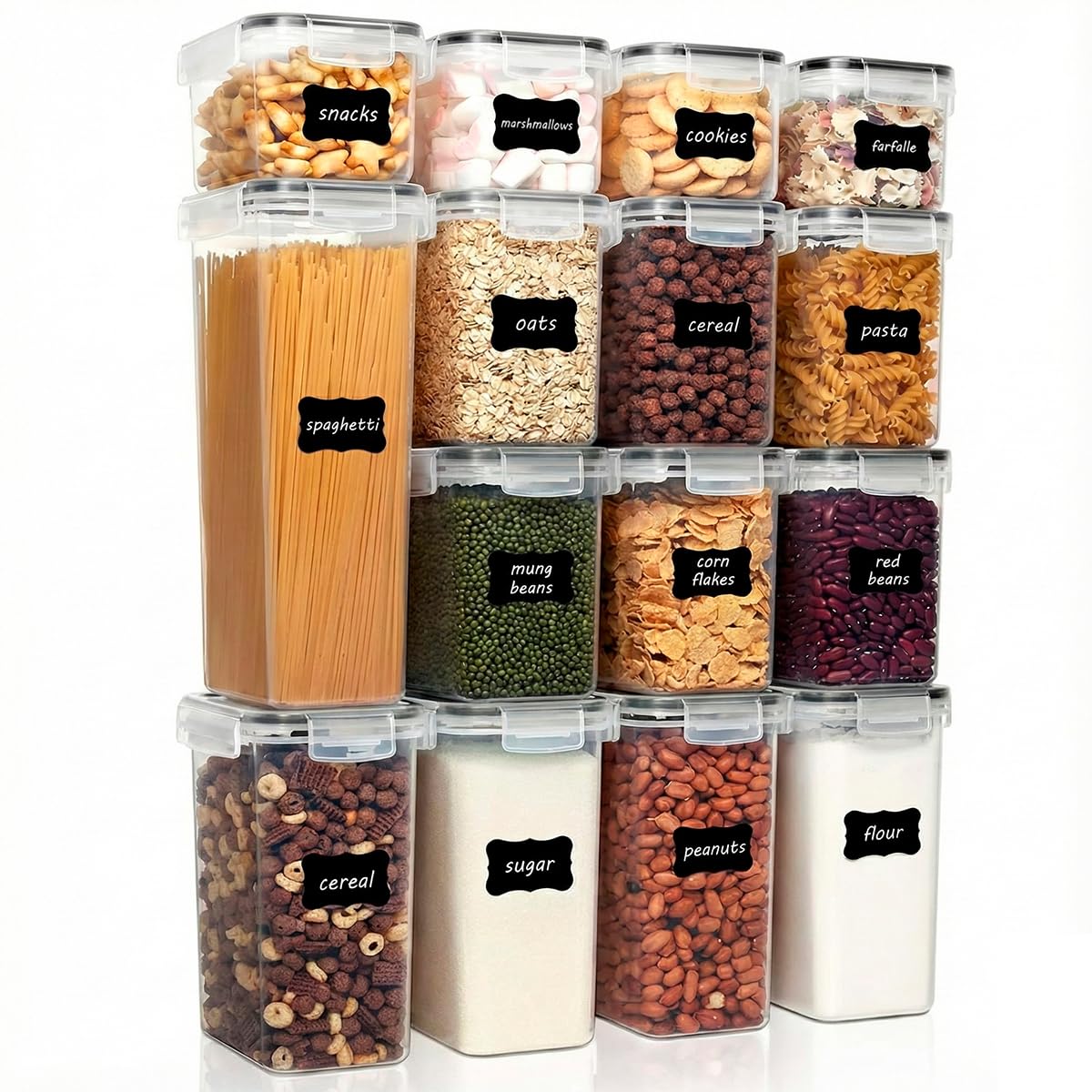 Kit 15 Potes Herméticos com Trava