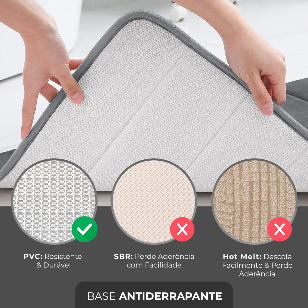 Tapete para Banheiro Super Soft - Cinza