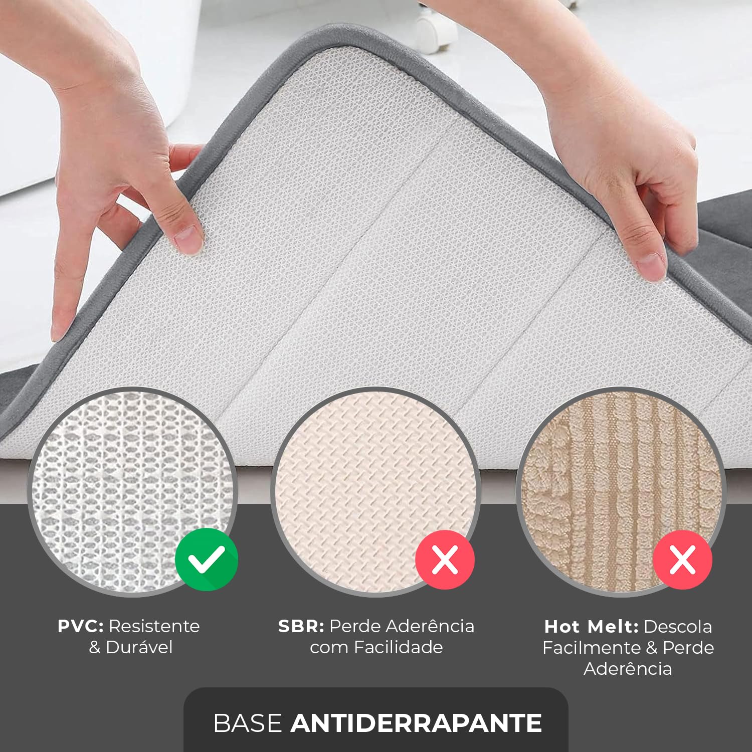 Tapete para Banheiro Super Soft - Cinza