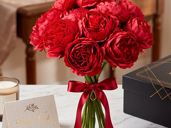 Imagem do produtoKit 10 Rosas Artificiais 29 cm