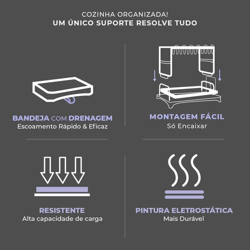 Escorredor de Louça 2 Andares - Branco