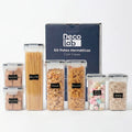 Kit 7 Potes Herméticos com Trava
