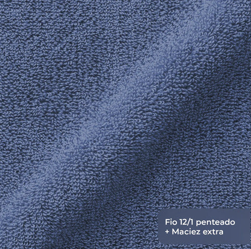 Jogo de Toalhas 4 Peças - Azul-marinho
