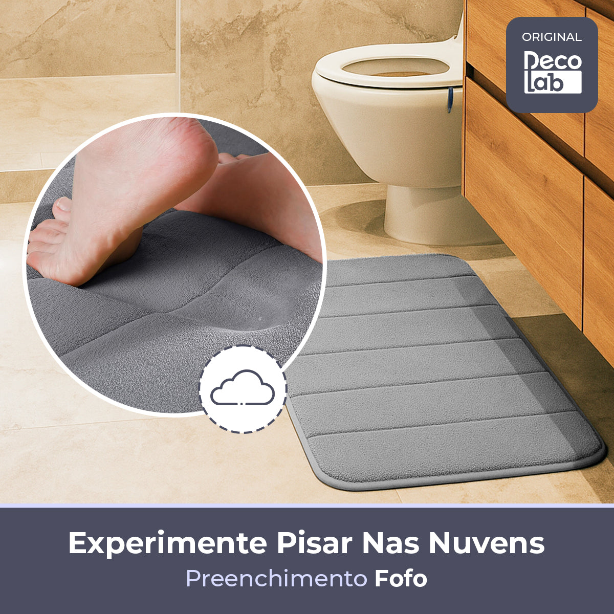 Kit 2 Tapetes Banheiro Super Soft Antiderrapante