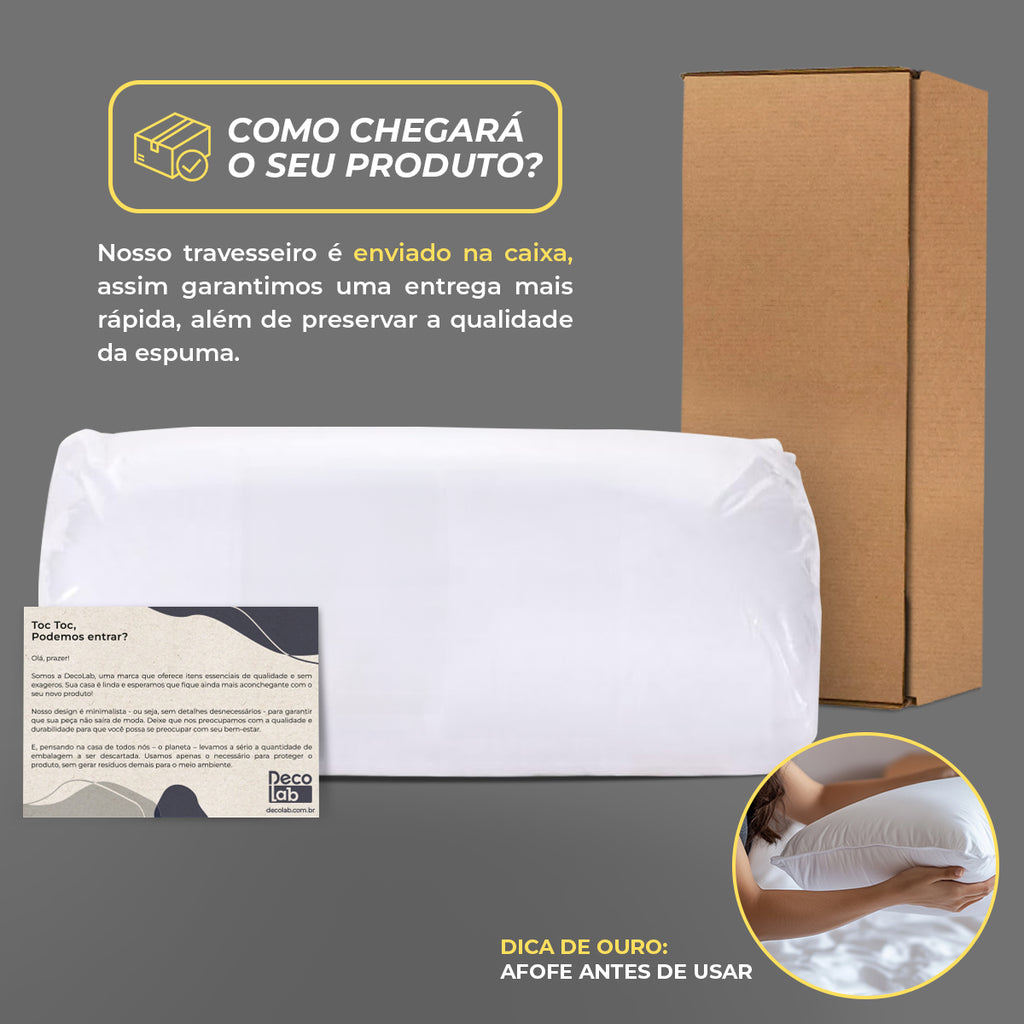 Travesseiro Nasa Viscoelástico 10 cm com Capa 100% Algodão