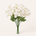 Kit 10 raminhos de hortensia artificial Decolab 32 cm - Branco em fundo neutro